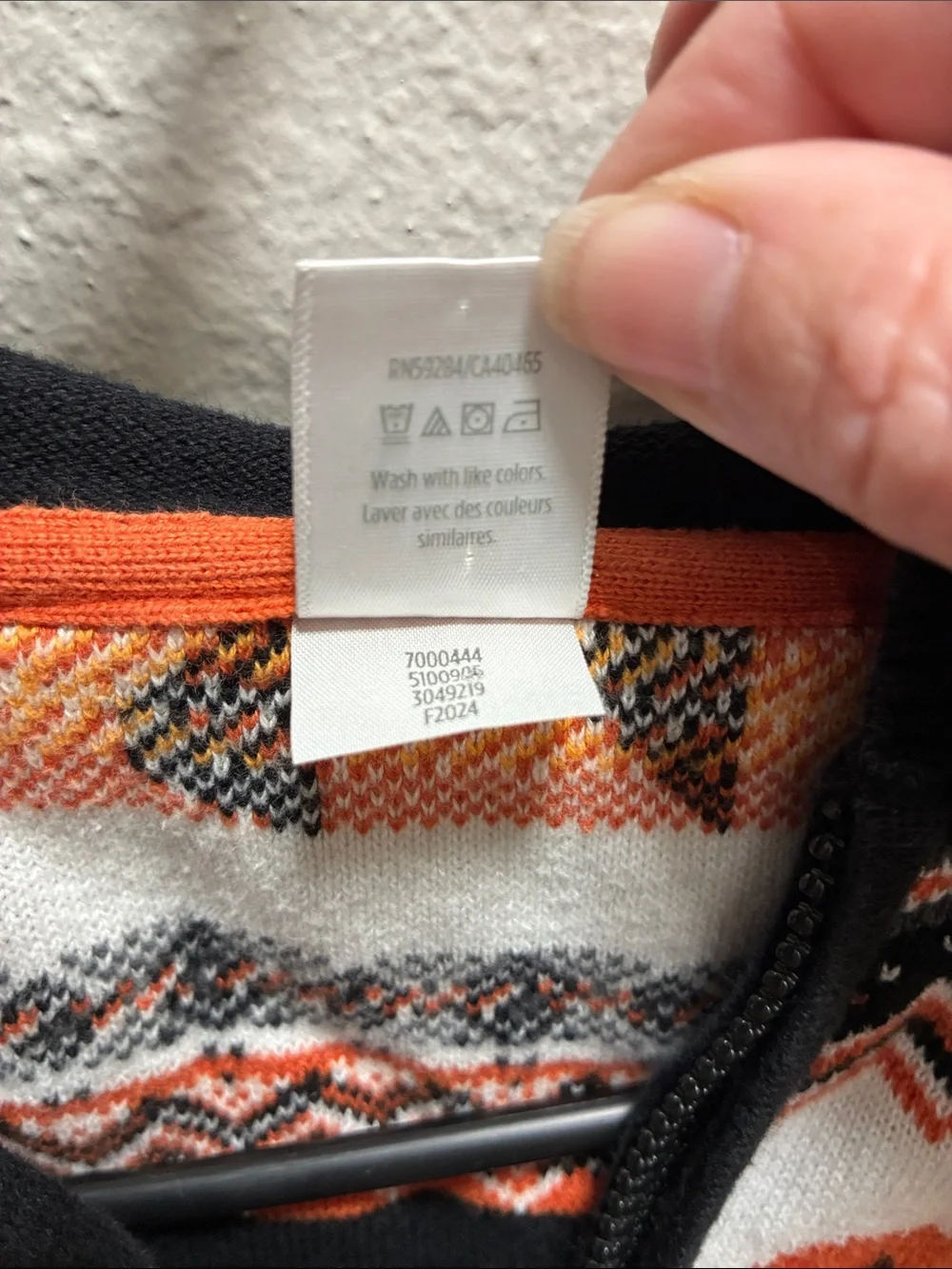 Gymboree Halloween Zip Hoodie - Orange, Black & White